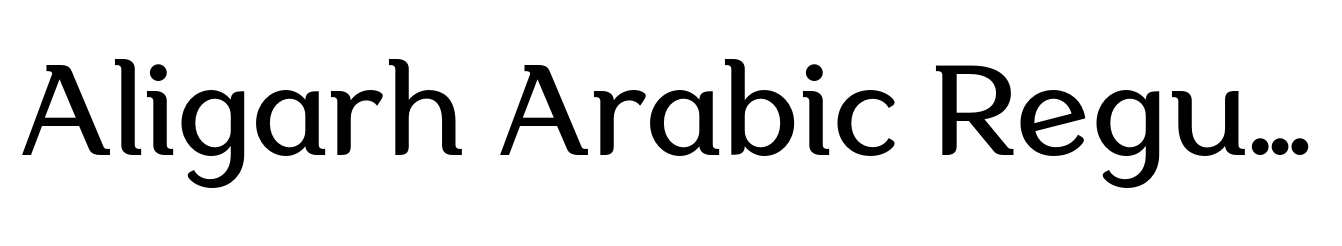 Aligarh Arabic Regular